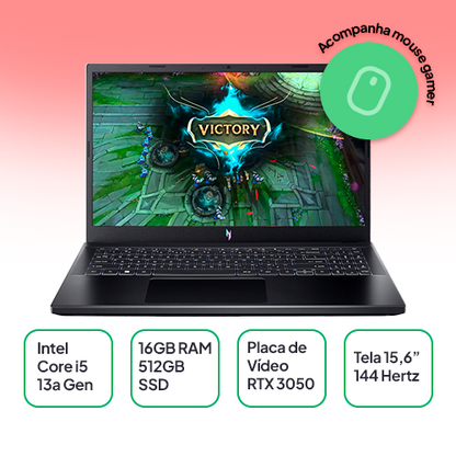 Notebook Acer Nitro V15 RTX 3050 i5